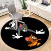 1pz Tappeto Rotondo Tom & Jerry per Ufficio, Sotto Sedie da Ufficio Camera da Letto Soggiorno Decorazioni per la Casa a1016102