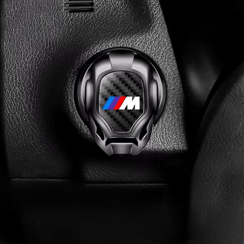 1 stk M LOGO Bil Ett-trykks Startknapper Beskyttelsesdeksel For BMW X7 X3 X4 X5 X6 3 4 5 6 7 Serie Z4 M M3 M5 M6 E38 E39 E46 E53 E60 E61 E64 E70 E71 E90