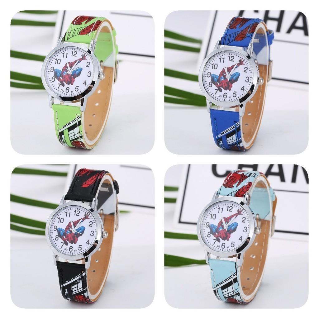 Watches Childrens Spiderman Pu Cartoon Modern Fans Gifts Versatile Fashion