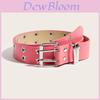Punk Style Star Double Row Buckle Belt For Denim Jeans Fashion Accessory