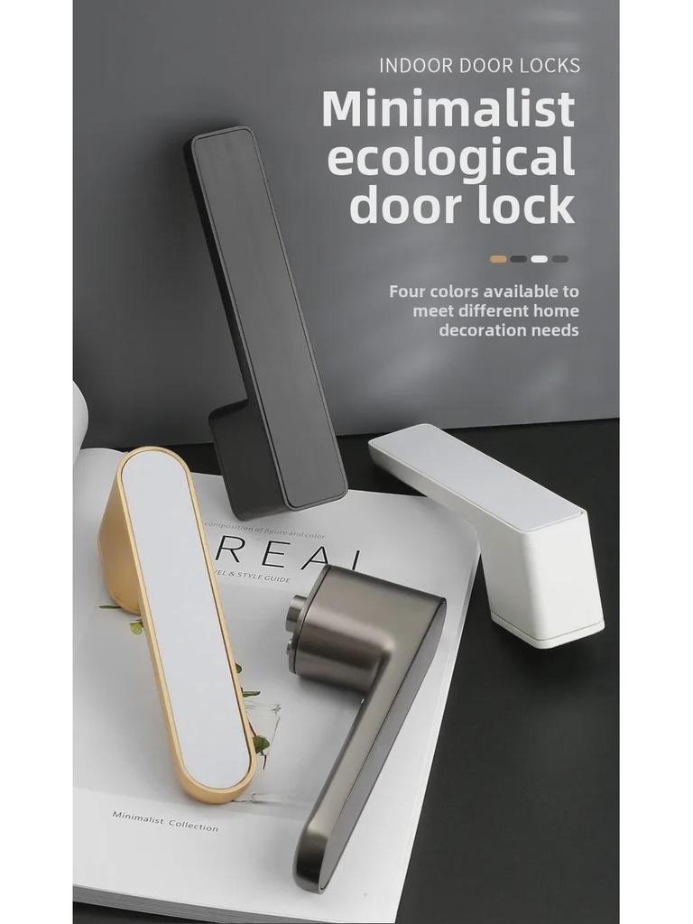 Minimalist Silent Magnetic Door Lock for Bedroom, Indoor Wooden Doors, and Bathroom