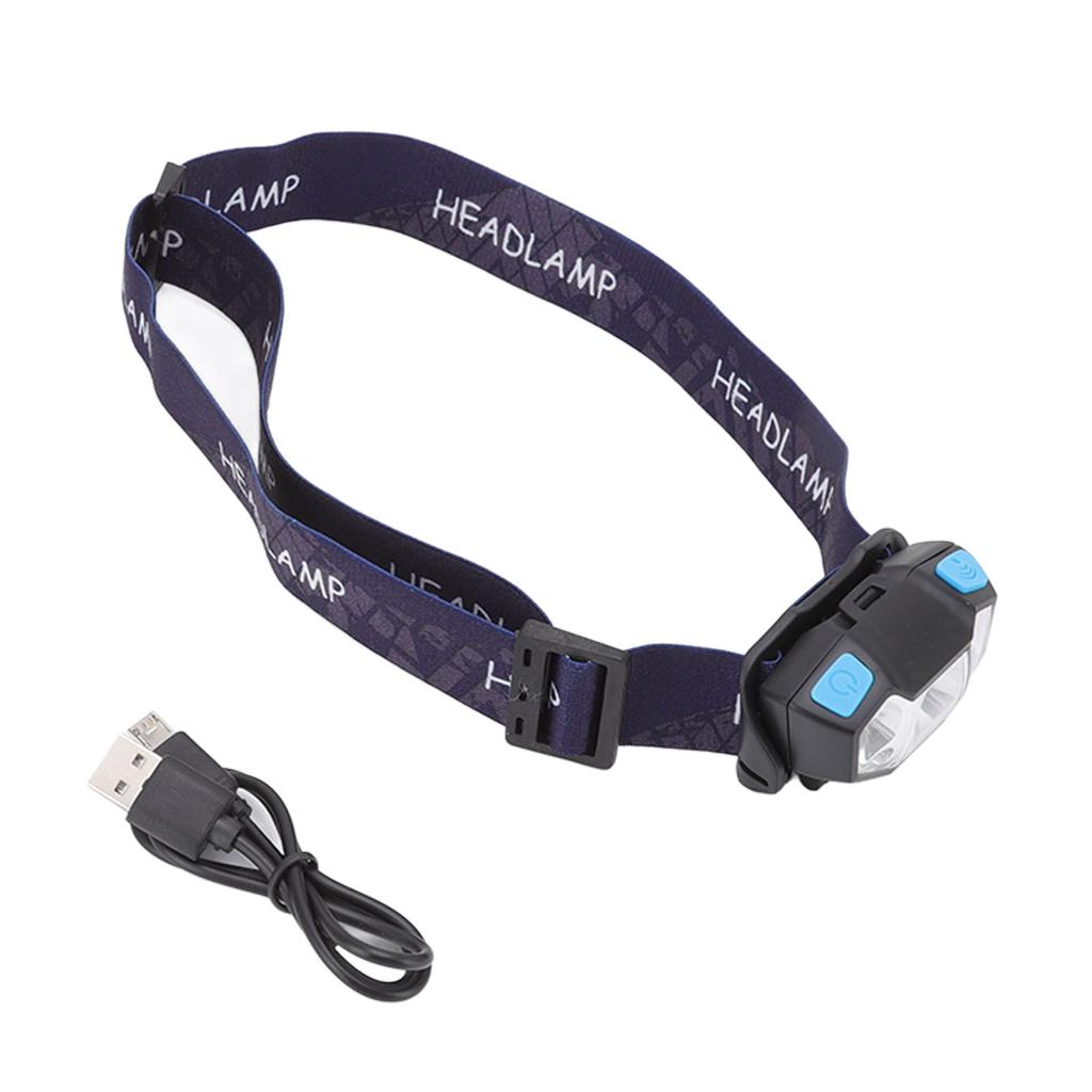 LED Stirnlampe 5 Helligkeitsstufen USB-Aufladung Leichtgewichtige Sensor-Stirnlampe LED Stirnlicht für Outdoor-Camping