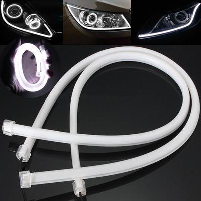 2 Stücke LED Auto DRL Tagfahrlicht Flexible Weiche Schlauch Streifen Licht Dekoration