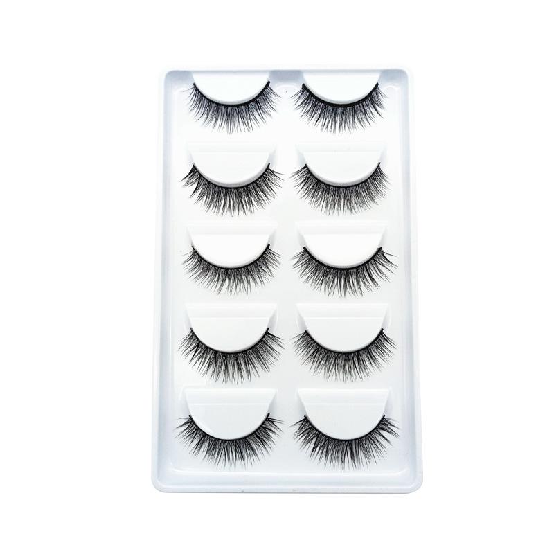 Five Pairs of Natural 3D Lifelike False Eyelashes – Thick, Soft, and Long for Easy Wear