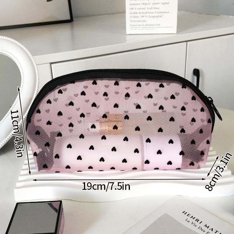 Große Kapazität Mesh Klar Kosmetiktasche Tragbar Reise Kulturtasche Schwarze Make-up Tasche Reißverschluss Aufbewahrungstasche Damen Beauty Organizer