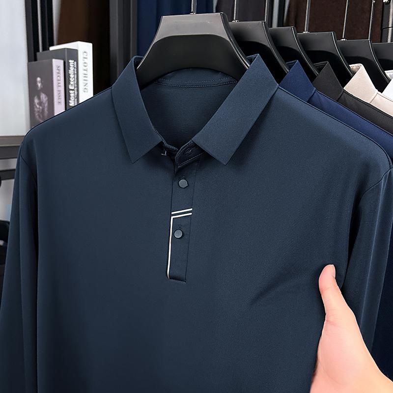 

New Men s Collar Short sleeved T-shirt Summer New Youth Casual Versatile Solid Color High end Polo Shirt 4XL