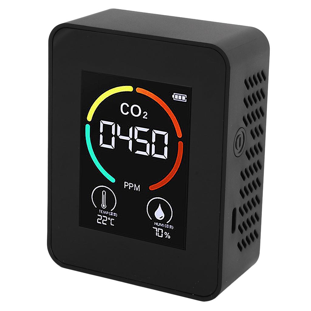 Air Quality Detector 3 in 1 Portable Large Color Display Accurate CO2 Temperature Humidity Tester for Home School