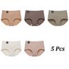 5PCS Seamless Mulberry Silk Underwear Ultral Thin Women's Panties Sexy High Elastic Invisible Briefs Soft Lingerie M-XL