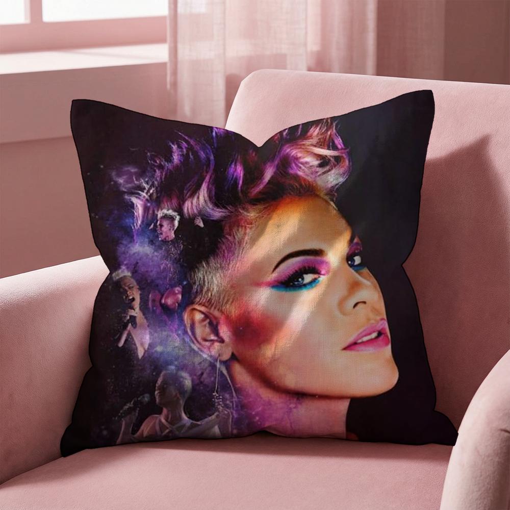 

Pink Trustfall P!nk Singer Cushion Cover Multi-Scene Pillow Cover for Home & Car - Reversible, Soft & Durable for Daily Use 30cmx30cm