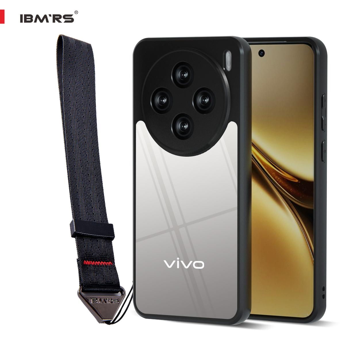 

(В комплекте ремешок на запястье)Чехол IBMRS для VIVO X200 Pro mini, ультратонкий, ультрагладкий, приподнятые края защищают камеру и экран - черный камуфляж PC + TPU прозрачный