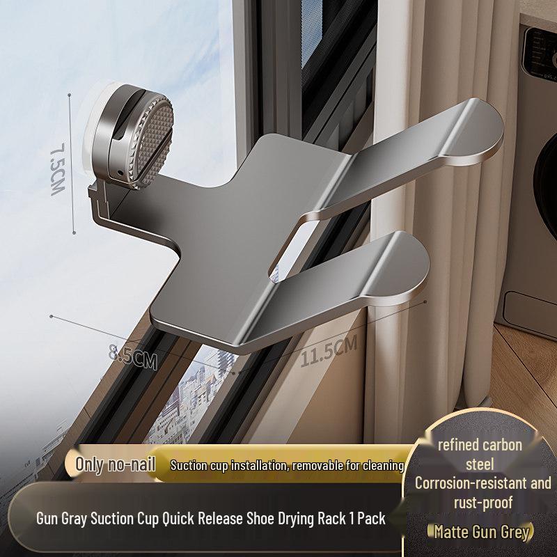 Suction Cup Shoe Rack: No-Punch Balcony Sandal & Shoe Drying Solution