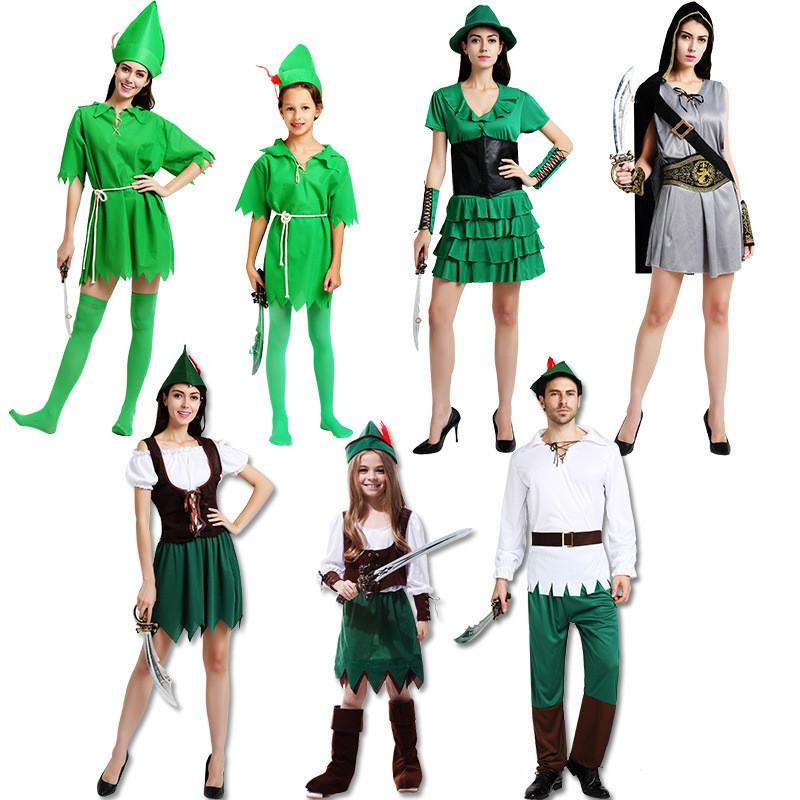Peter Whimsical Kids Pan Costume In Vibrant Green Color For Boys Comfortable Polyester Fabric For Theatrical Fun
