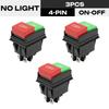 FILN 3PCS KCD4 Rocker Switch 15A 4Pin ON-OFF PA66 Flame-Retardant Power Push Button Switch for RV Car Marine Control Panel