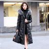 Winter new coat female mother white duck down jacket knee long thickened large size coat large size