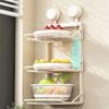 Carbon Steel 3 Layers Foldable Storage Tray Suction Cup Food Sorting Tray  Side Dish