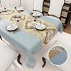 Rectangular Tablecloth, 140 X 220 Cm, Haze Blue, Waterproof, for Indoor and Outdoor Use, Dining Room, Garden, Camping