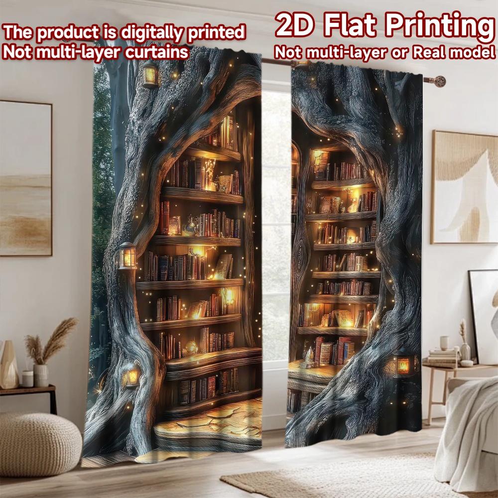 2D flat Photography Backdrop Photography Backdrop Cozy Enchanted Bookshelves 100% Polyester Anniversary Use for Suitable for