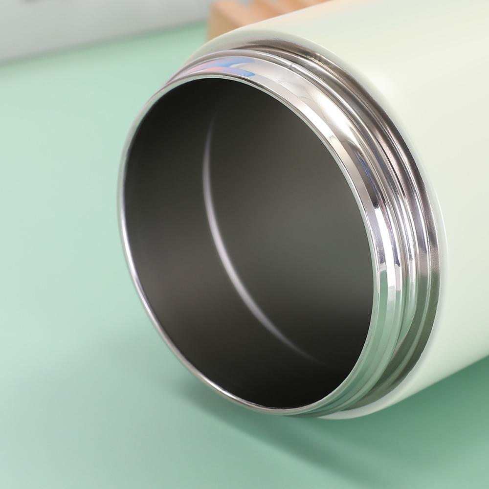 Solid Color Stainless Steel Cup Simple Water Bottle Durable Insulated Coffee Mug  Travel