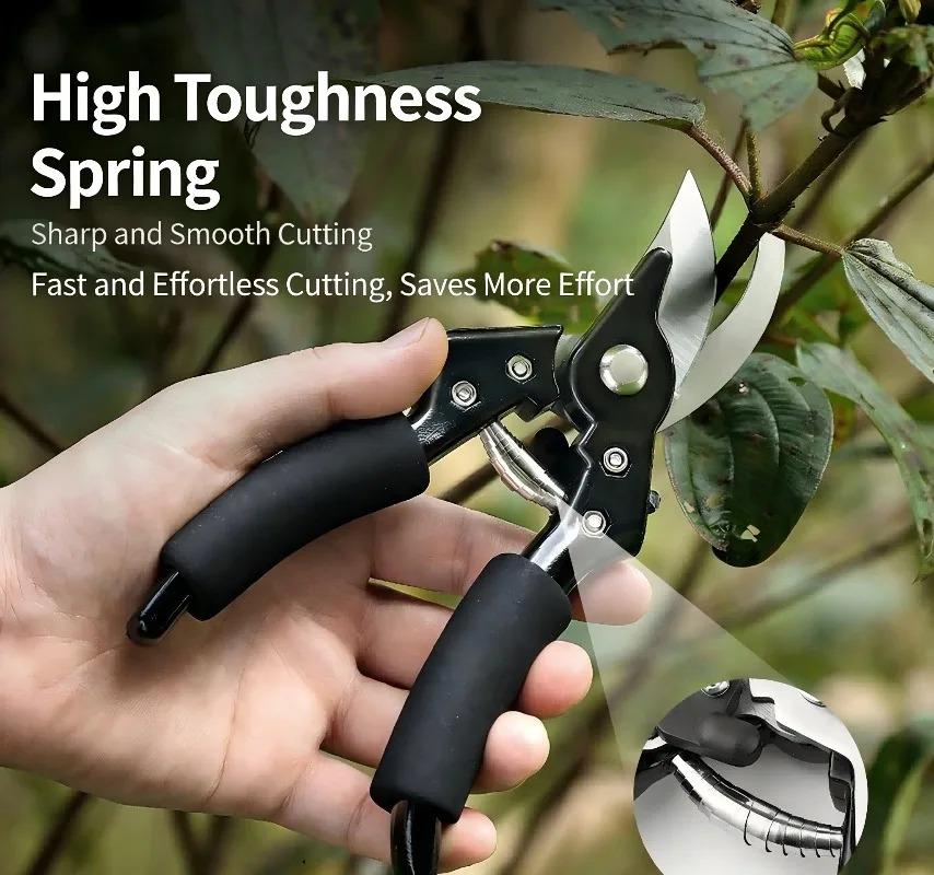 Professional Stainless Steel Lopping Shears, Effort Saving Thick Branch Cutter for Garden Bonsai, Heavy Duty Pruning Tool