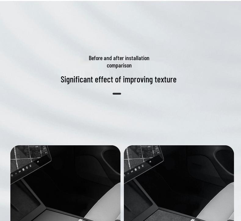 Tesla Model 3 Refresh Alcantara Suede Console Panel Cover