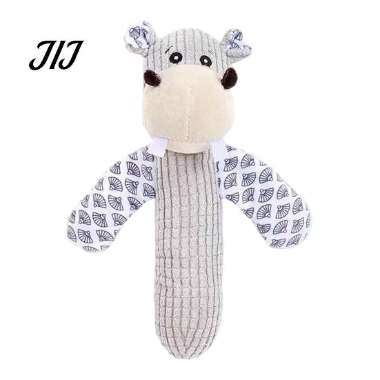 Puppy Teething Chewers Squeaky Plush Dog Toy, Cute Animal Shape, Durable Corduroy Crinkle Paper Chew Reinforced Suture Pet Playthings Interactive