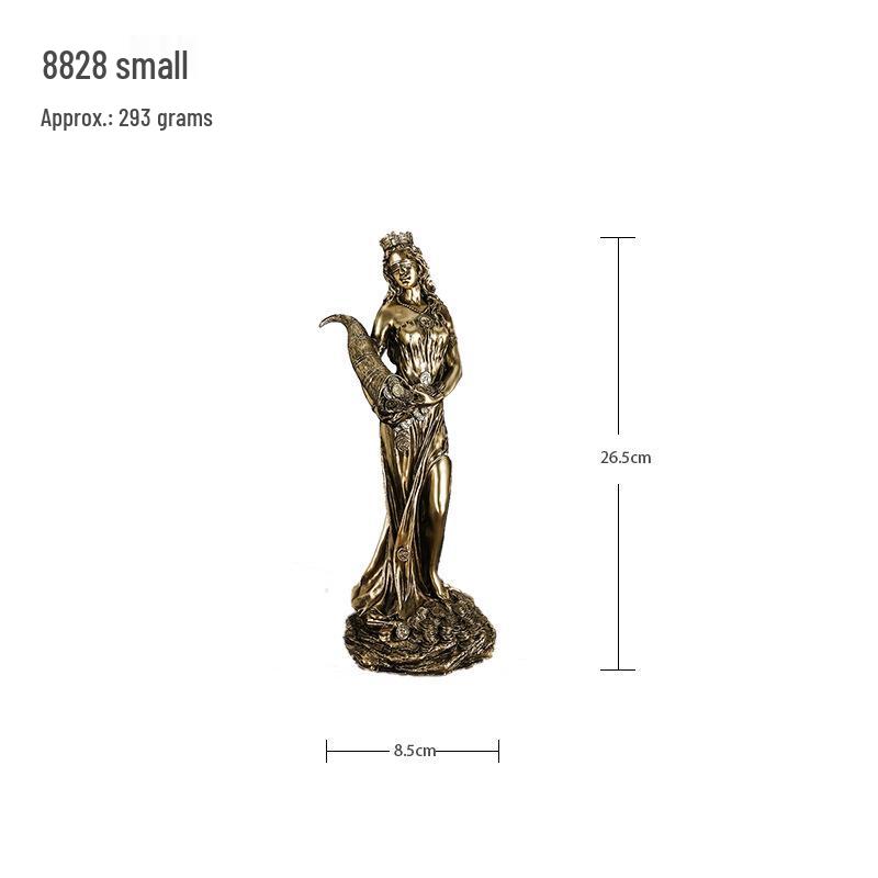 Greek Goddess of Wealth Statue: Lucky Decoration for Desk or Office