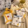 Girls' Cotton Mid-Waist Plaid Panties with Bow - Comfortable & Breathable