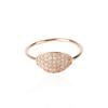 Mezmic White Magic Oval Cognac Diamond Gold Ring