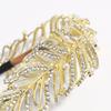 Feather Shape Rhinestone Headband for Traveling Taking Photo Girl Baroque Style Hair Hoop Wedding Party Bride Hairband