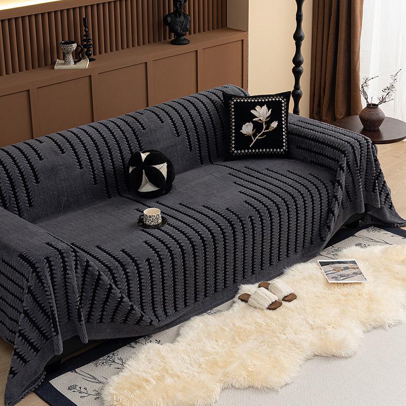 Retro high-end autumn and winter plush sofa towel cover 2026 new non-slip one whole universal full cover cover