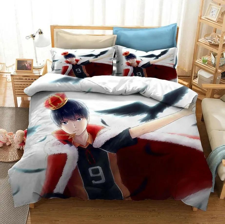 3D Print Anime Volleyball Haikyuu Bedding Set Duvet Cover Bed Set Quilt Cover Pillowcase Comforter King Queen Size Boys Adult