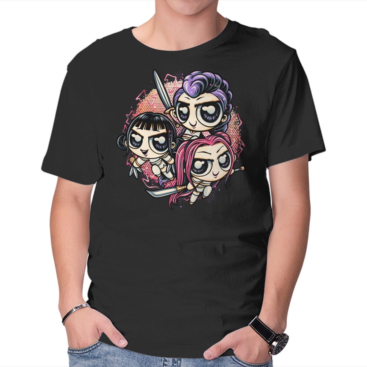 Unisex Crew Neck T-Shirt The Power Of Music Graphic Short Sleeve Casual Tee XL