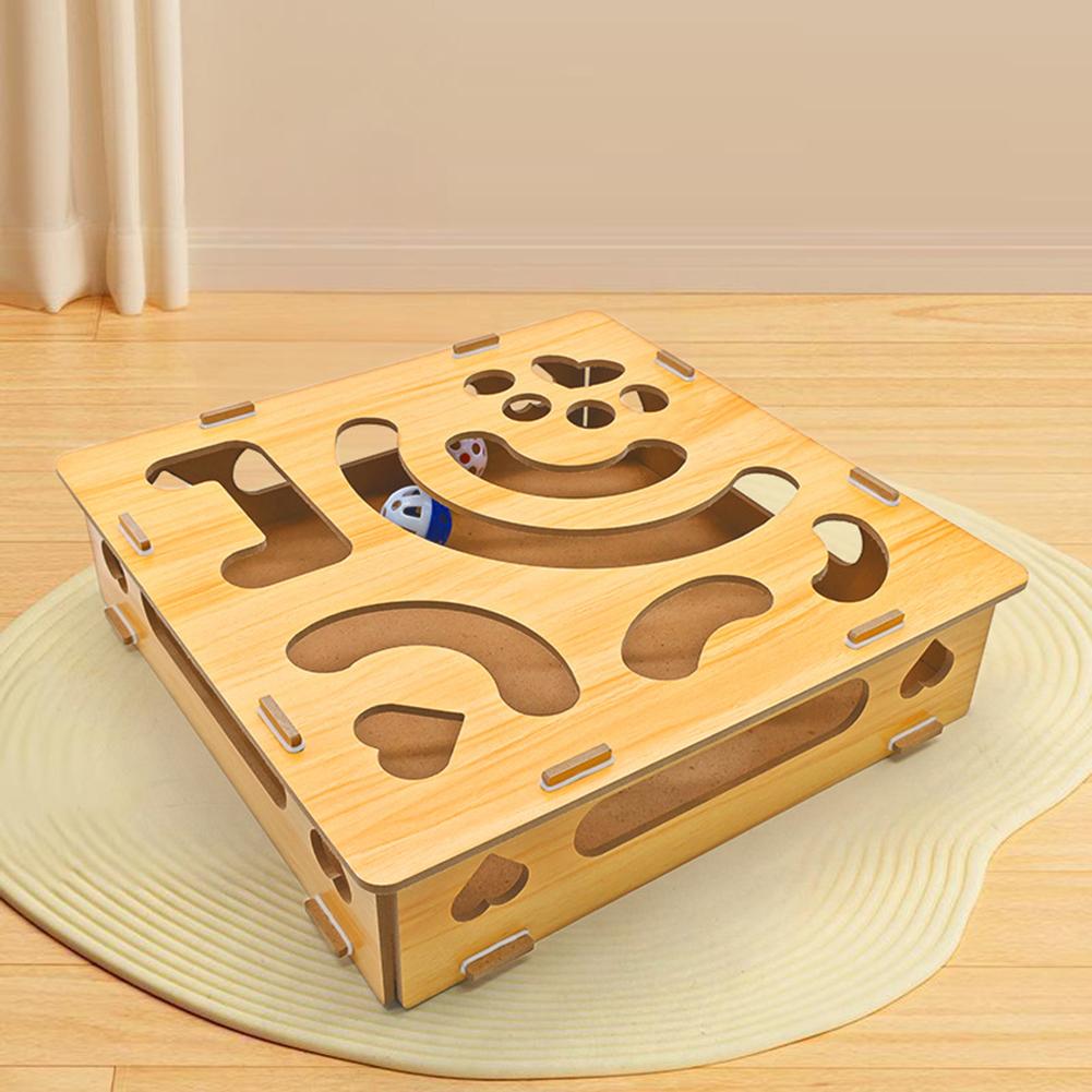 Katzen-Puzzle-Spielbox Selbstunterhaltendes Katzenspielzeug für Wohnungskatzen