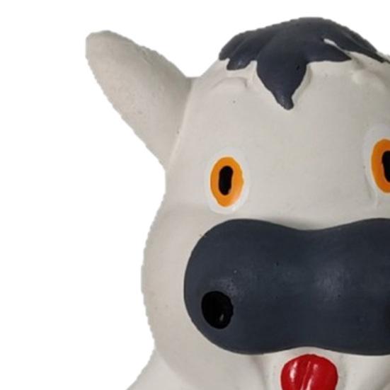 Unzerstörbares Quietsche-Hundespielzeug für aggressive Kauer Robustes Latex-Nilpferd-Kuh-förmiges Hundekau-Spielzeug für kleine, mittlere und große Hunde