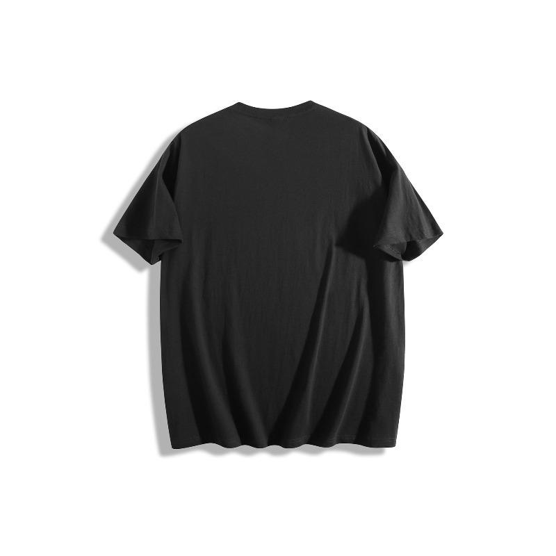 European sizes Bald Guys Men's Summer Short-sleeved T-shirts, Fashionable and Trendy Printed Men's Bottoming Shirts