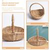Willow Rattan Picnic Supply Hamper Wear-resistant Flower Basket Vegetable Storage Basket  Picnic