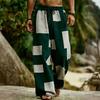 Men's 3D Geometric Pattern Printed Baggy Casual Trousers,  Elastic Drawstring Waist with Pockets, for Spring Summer Home Outdoor Vacation