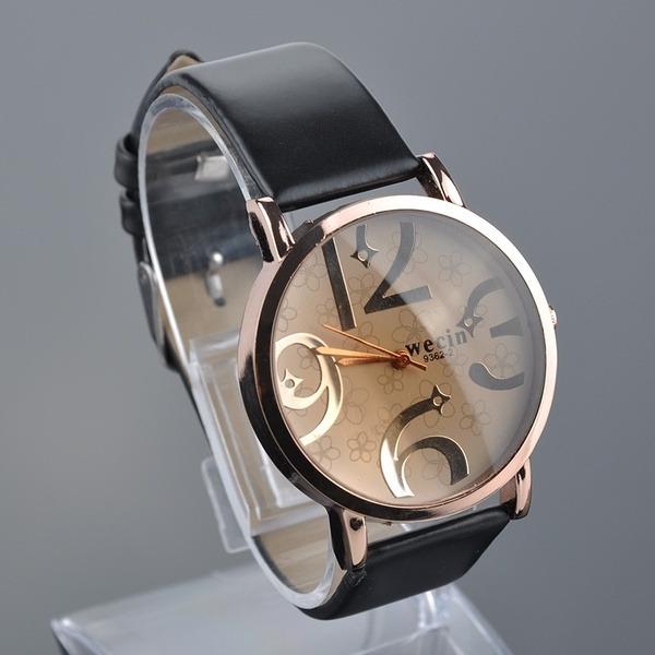 Moda Kadın Leopar Kuvars Bilek İzle Pu Deri Bant Saatler