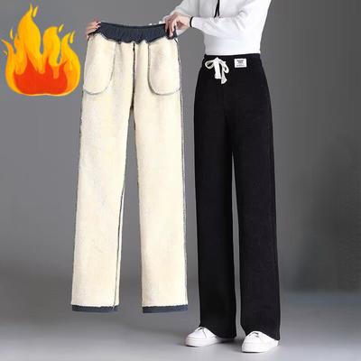 Women Tracksuit Pants Winter Female Solid Casual Warm  Fleece Autumn Winter Sweatpants Lady Casual Pants