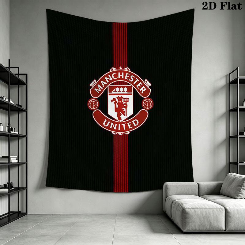 Man Utd I Wall Hanging Printed Fabric Blanket Decorative Tapestries for Bedroom Living Room Home Decor