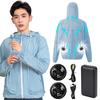 Upgraded Sunscreen Full Fan High Airflow USB 20000mAh High Long Summer [JXINCLO] 2026 VersionFan-equipped Clothing, Air-conditioned Workwear, Set,