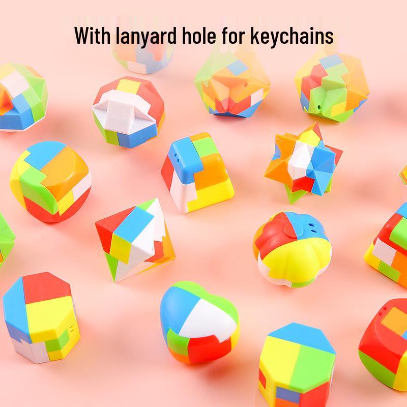 Children's Kongming & Luban Lock Set: 24-Piece Educational Puzzle Toy with Magic Ball