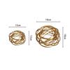 Kreatives Metallhandwerk Goldfaden Geometrische Hohlkugeln Goldene Wickelkugel Metall Dekorative Figuren Raumdekoration Ac
