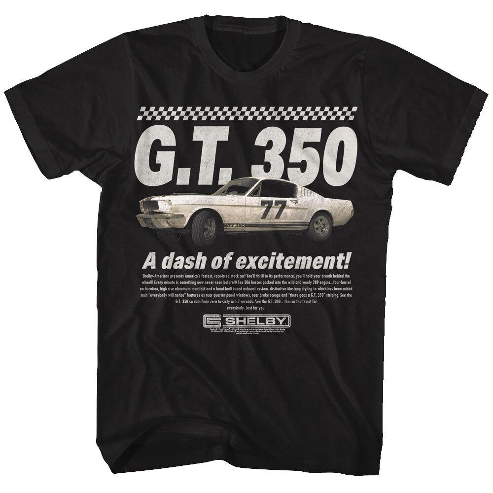 Carroll Shelby GT 350 Mustang Fastback #77 A Dash Of Excitement Men T Shirt XXL