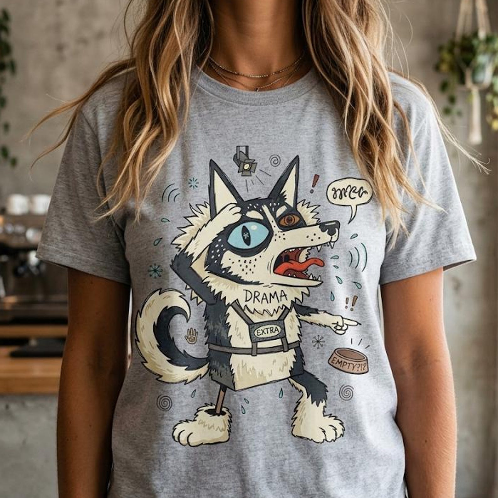 Husky Drama T-Shirt | Funny Dog Graphic Tee, Husky Mom Unisex Shirt, Gift 4XL