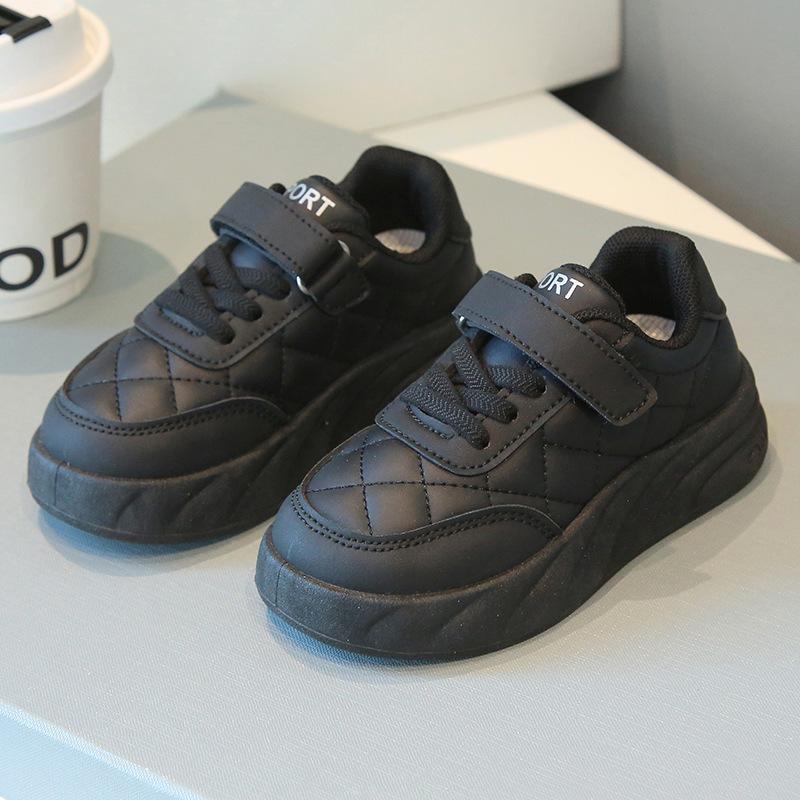 

Children s Sports Shoes, Spring and Autumn Boys Casual Board Shoes, Lightweight Girls White Shoes, Soft Soled Baby Bread Shoes 32 чёрный