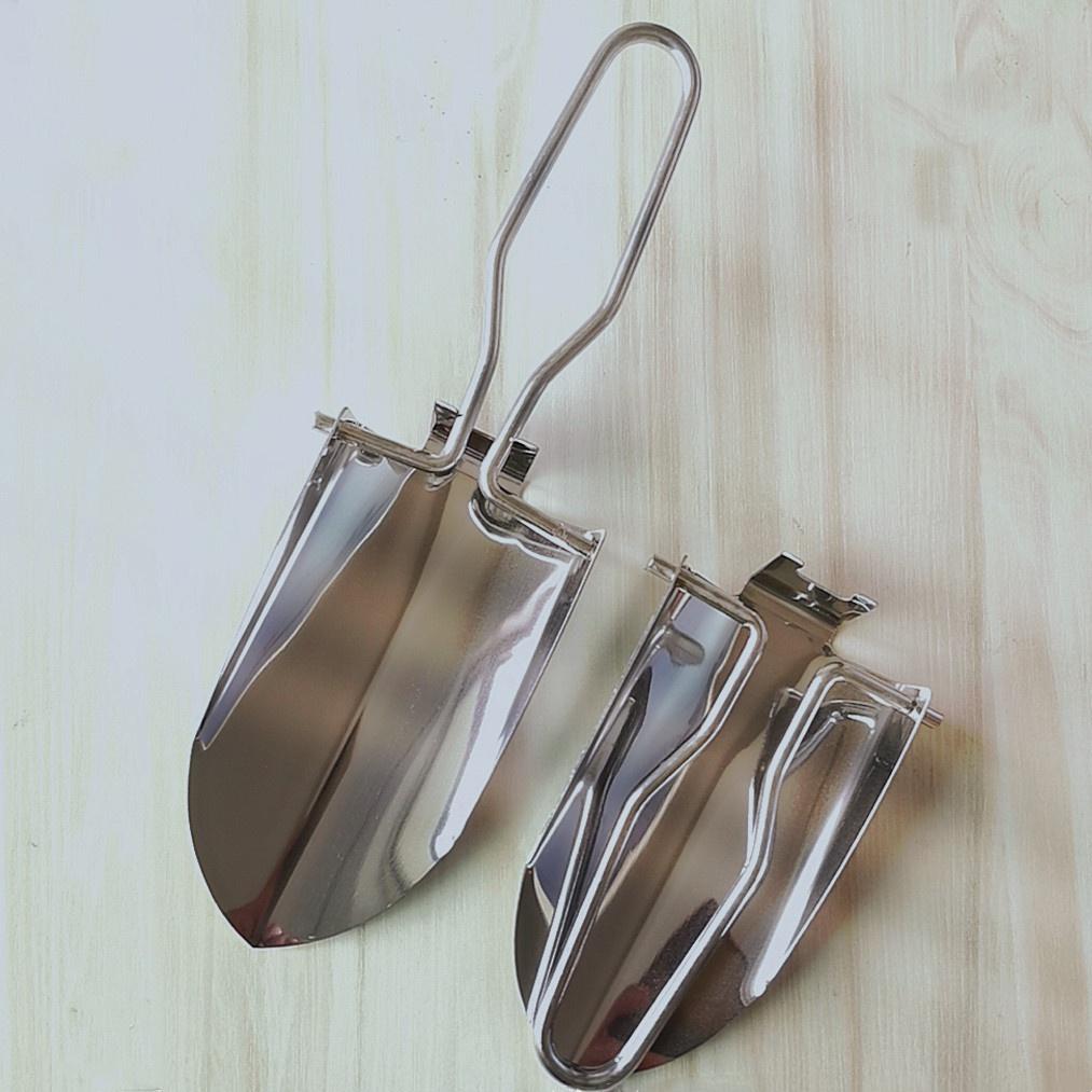 1Pc Portable Stainless Steel Gardening Shovel Small Foldable Shovel Garden Shovel Mini Shovel Outdoor Engineer Shovel