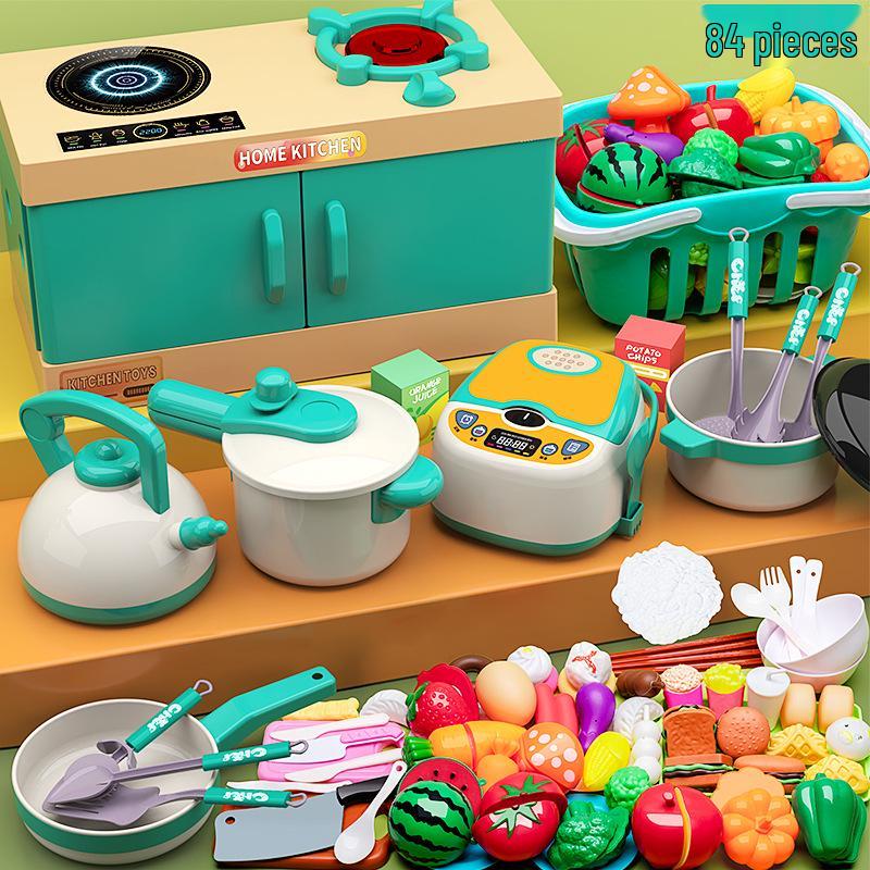 Children's Pretend Play Kitchen Set - Cooking Toys for Boys & Girls Ages 3 to 6