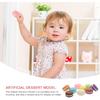 Totority Artificial Macaron - 9pcs French Dessert Food Props, Cupcake, Fake Donuts, Cake, Doughnuts, Macaroon Home Supplies