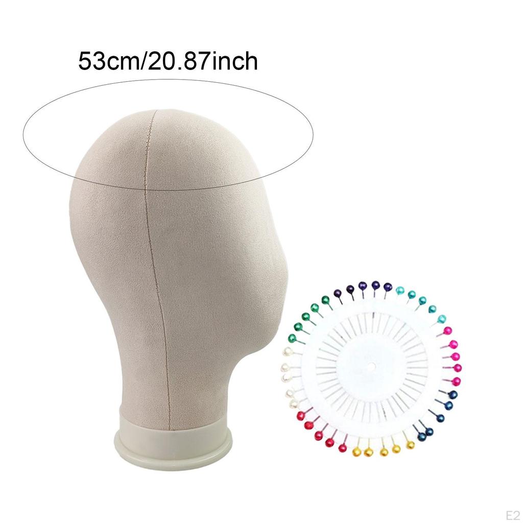 Mannequin Hat Head Wig Stand Suede Canvas Holder Ornament Suitable for